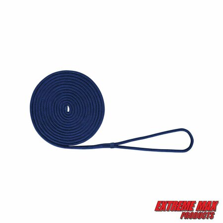 EXTREME MAX Extreme Max 3006.2096 BoatTector Double Braid Nylon Dock Line - 3/8" x 20', Royal Blue 3006.2096